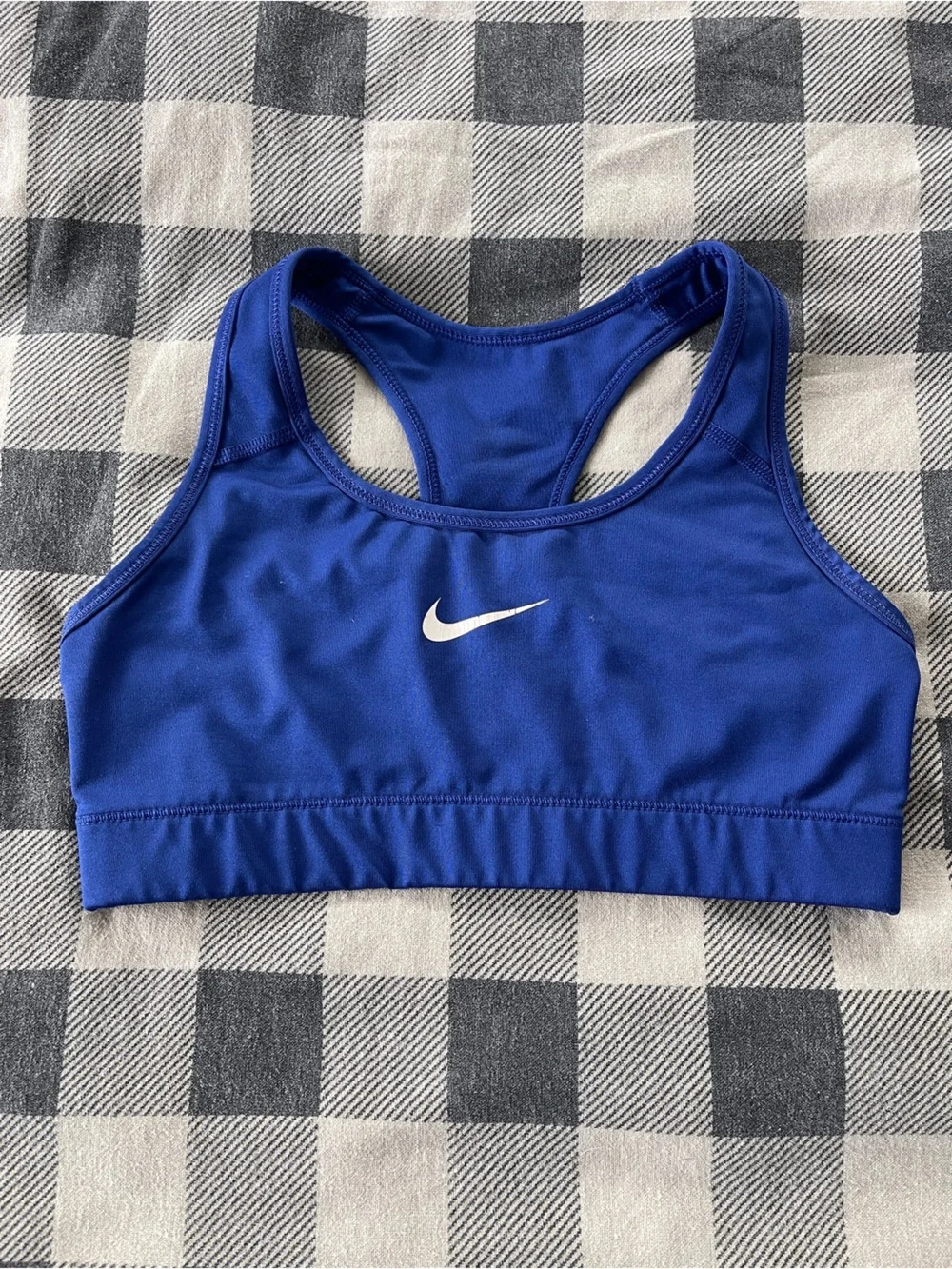 Nike Dri-Fit Blue Sports Bra Racerback Small Support Athletic Gym